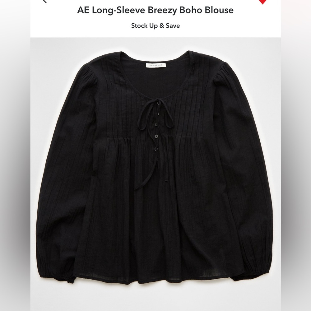 AE American Eagle Long Sleeve Breezy Boho Blouse / Top XL